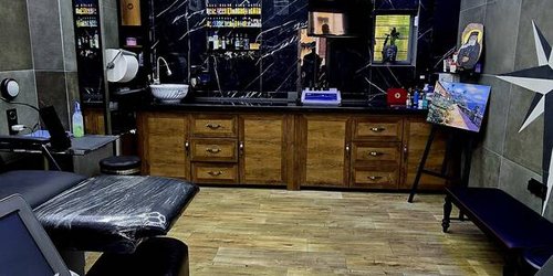 Bloodline Tattoo Studio Corfu — interior with professional tattoo equipment